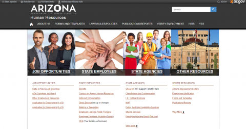 State of Arizona Human Resources Department Homepage