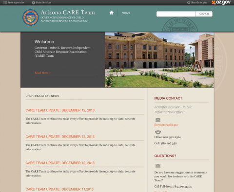 Arizona CARE Team website