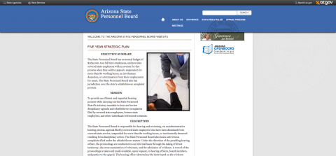 Arizona State Personnel Board home page