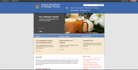 Arizona State Board of Massage Therapy Home Page