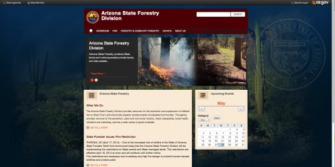 Arizona State Forestry Division homepage