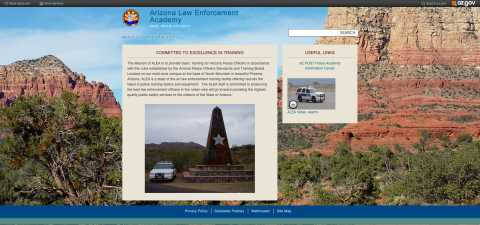 Arizona Law Enforcement Academy homepage