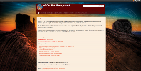 Risk Management website