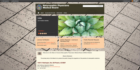 Naturopathic Physicians Medical Board Homepage