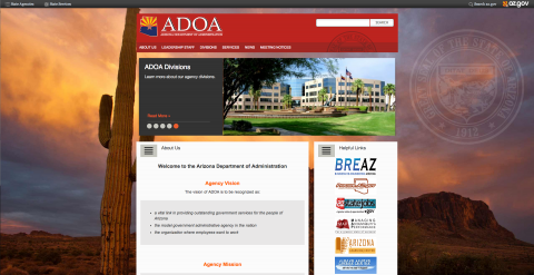 Arizona Department of Administration website