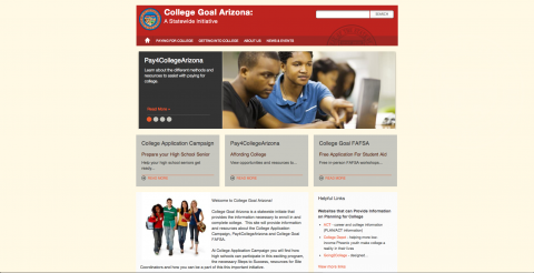College Goal Arizona website