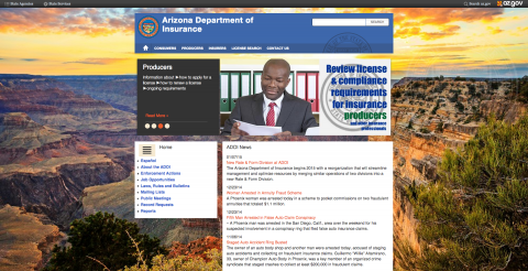 Arizona Department of Insurance Homepage