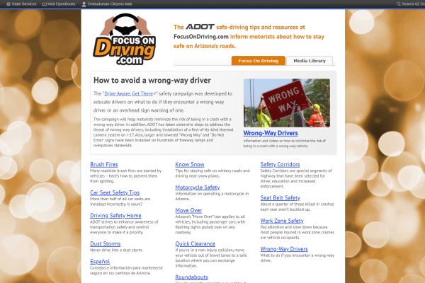 Focus On Driving Home Page