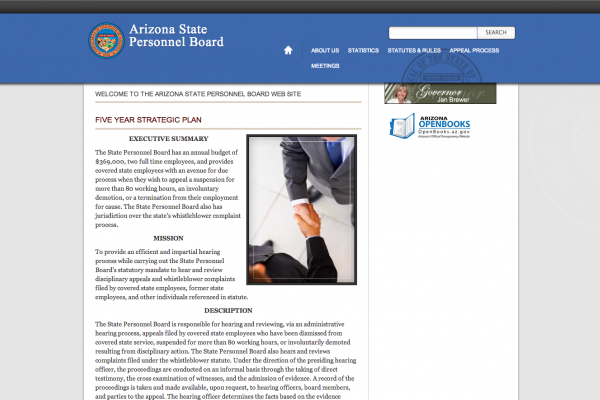 Arizona State Personnel Board home page