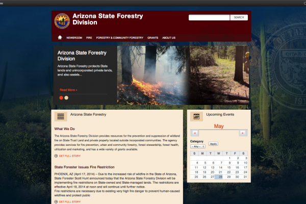 Arizona State Forestry Division homepage