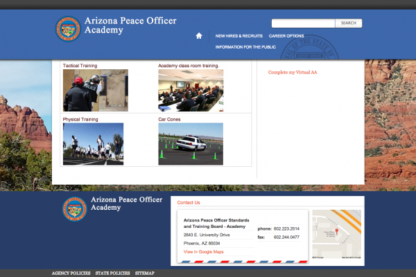 Arizona Peace Officer Academy home page