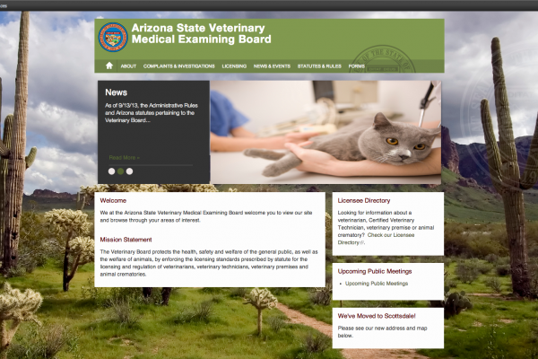 Arizona State Veterinary Medical Examining Board homepage