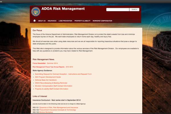 Risk Management website