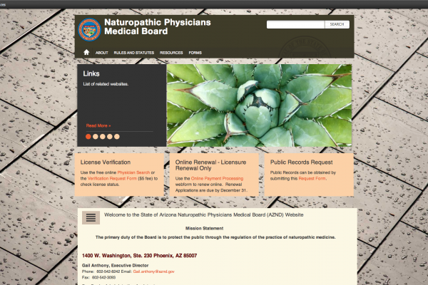 Naturopathic Physicians Medical Board Homepage