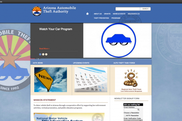 Arizona Automobile Theft Authority website
