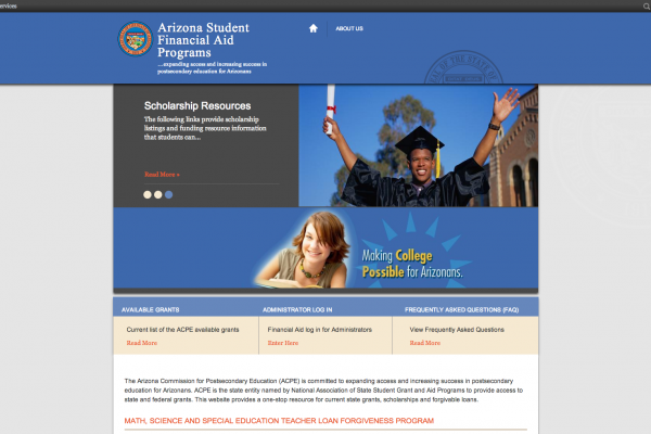 Arizona Student Financial Aid Programs website