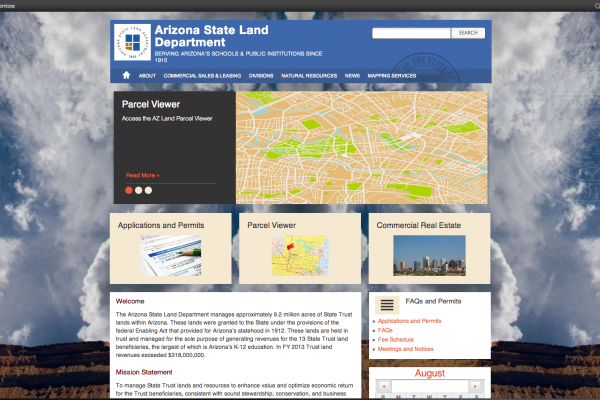 Arizona State Land Department website