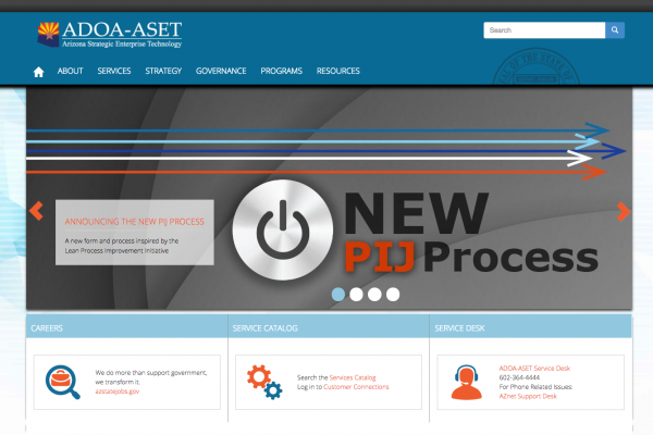 ADOA-ASET's web page