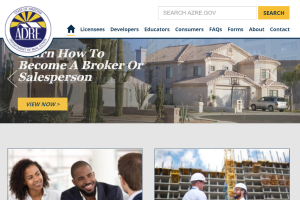 Arizona Department of Real Estate Homepage